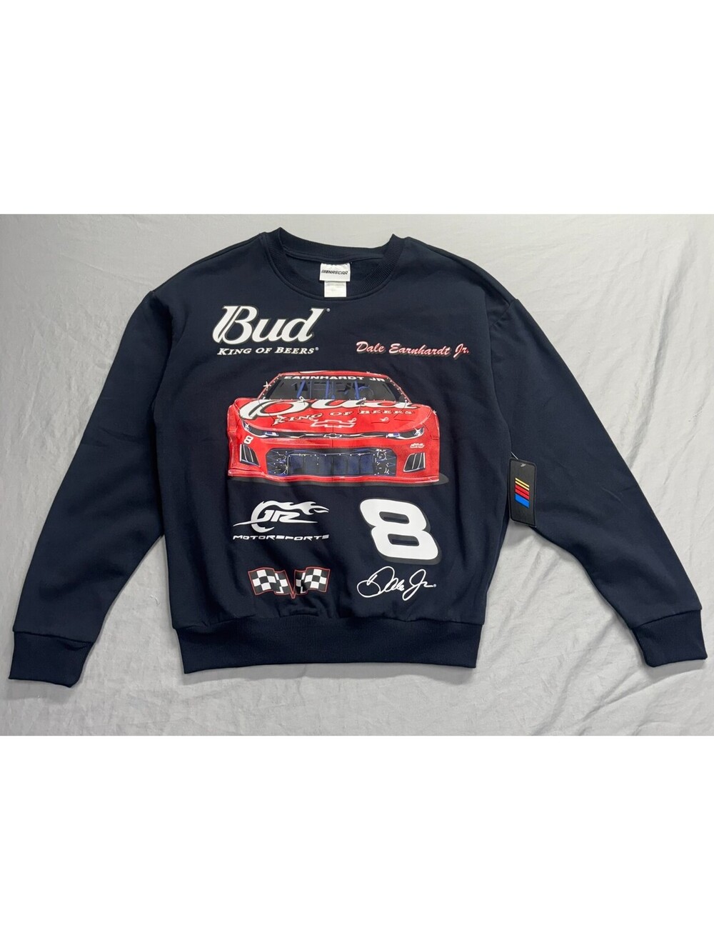 Dale Earnhardt Jr #8 Budweiser NASCAR Crewneck Sweatshirt Men's Small NWT